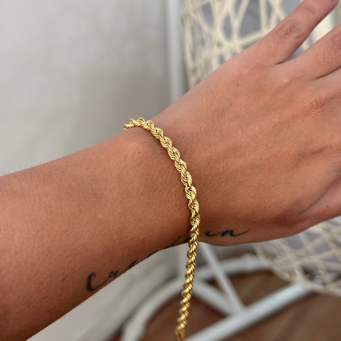 PULSO LAZO 4.4MM ORO AMARILLO ITALY 18K - 19CM 4,6GR