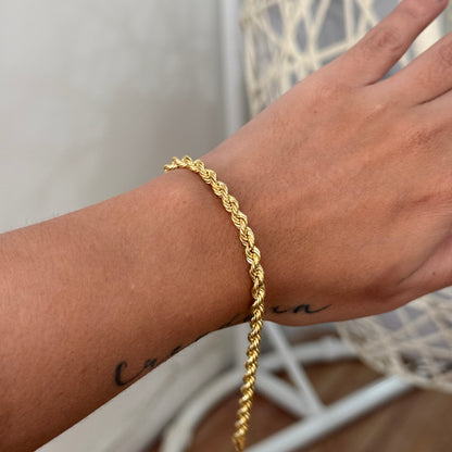PULSO LAZO 4.4MM ORO AMARILLO ITALY 18K - 19CM 4,6GR