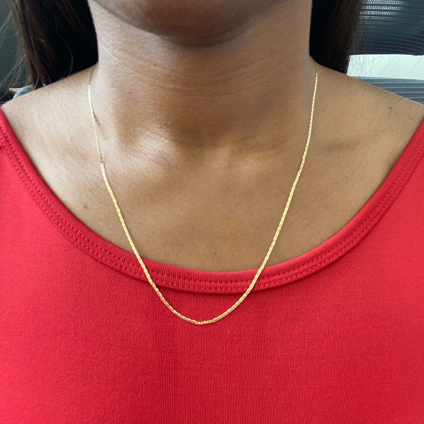 CADENA TEJIDO PLANO 1.2MM ORO AMARILLO ITALY 18K 50CM - 1.63GR (IJ)