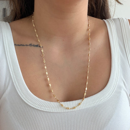 CADENA RUSTICA DIAMANTADA 3.25MM ORO AMARILLO COL 18K 60CM - 6,07GR (ND)