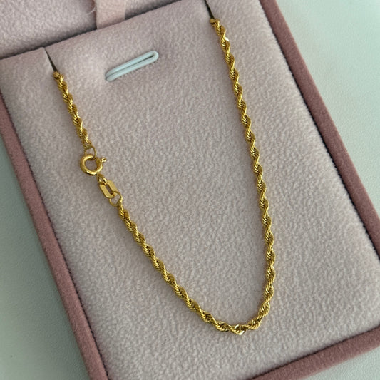 CADENA LAZO 2,1MM ORO AMARILLO ITALY 18K - 50CM 2,13GR
