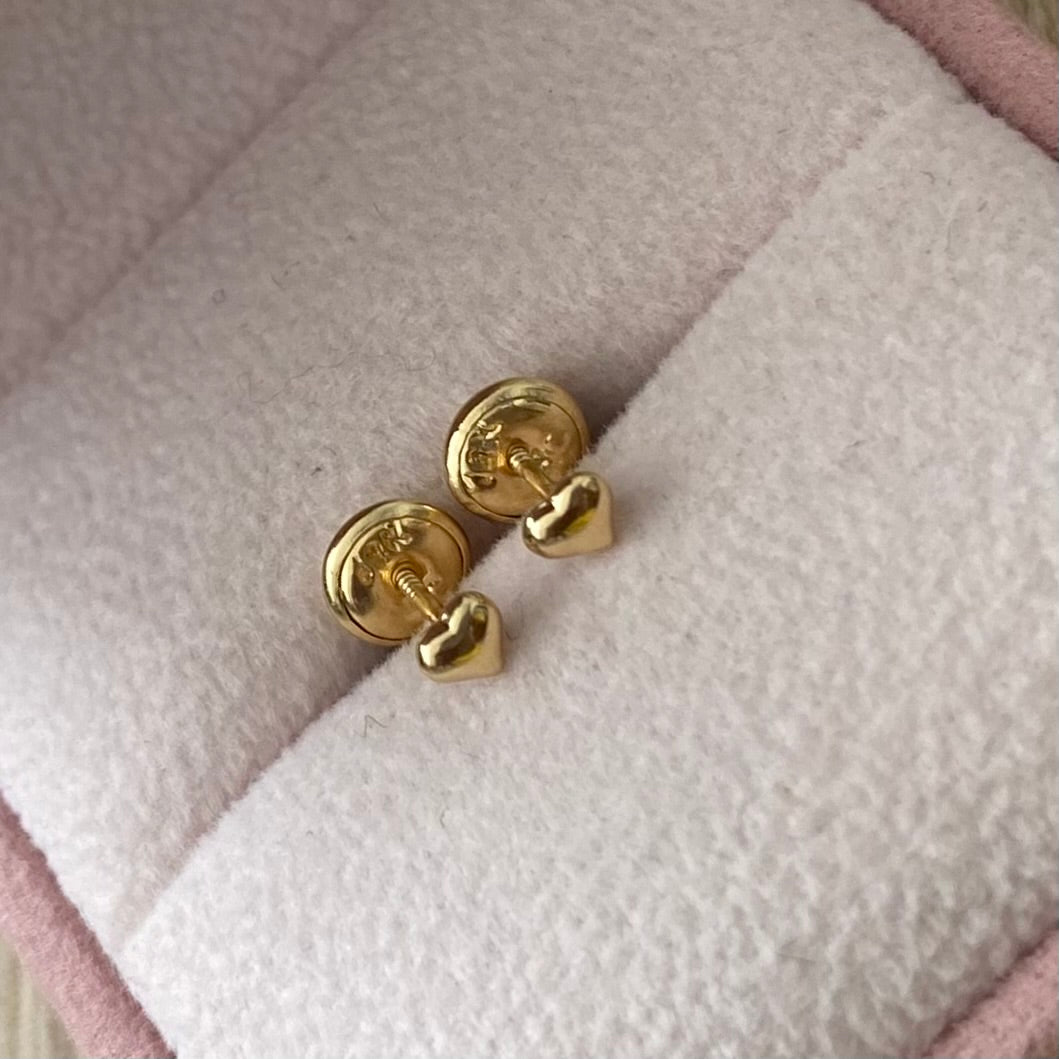 TOPOS CORAZON INFLADO LISO 3.5MM ORO AMARILLO COL 18K - 0,42GR (NG)