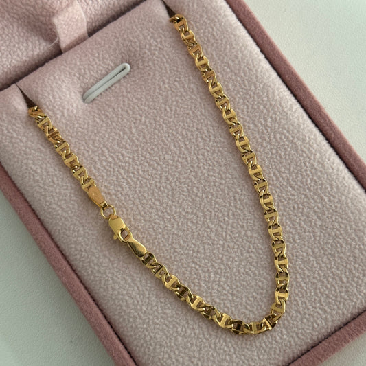 CADENA ESCALERA DIAMANTADA 3.1MM ORO AMARILLO ITALY CT - 50CM 4,9GR