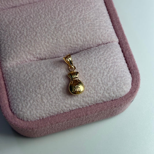 DIJE BOLSA DE DINERO 1.5CM ORO AMARILLO COL 18K - 0,29GR (NH)