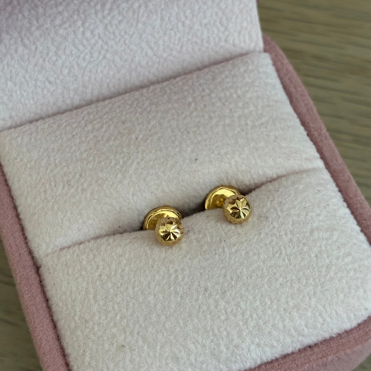 TOPOS BOLA DIAMANTADA 4MM ORO AMARILLO COL 18K - 0,63GR (NA)
