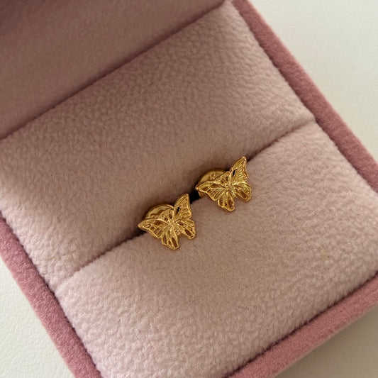 TOPOS MARIPOSA 8MM ORO AMARILLO 18K - 0,77GR