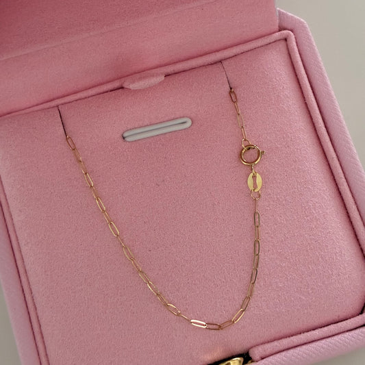 CADENA MINI CLIP ORO AMARILLO ITALY 18K 45CM - 0,75GR