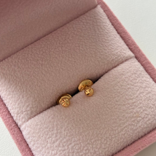 TOPOS BOLA DIAMANTADA 3MM ORO AMARILLO 18K - 0,46GR *PP*