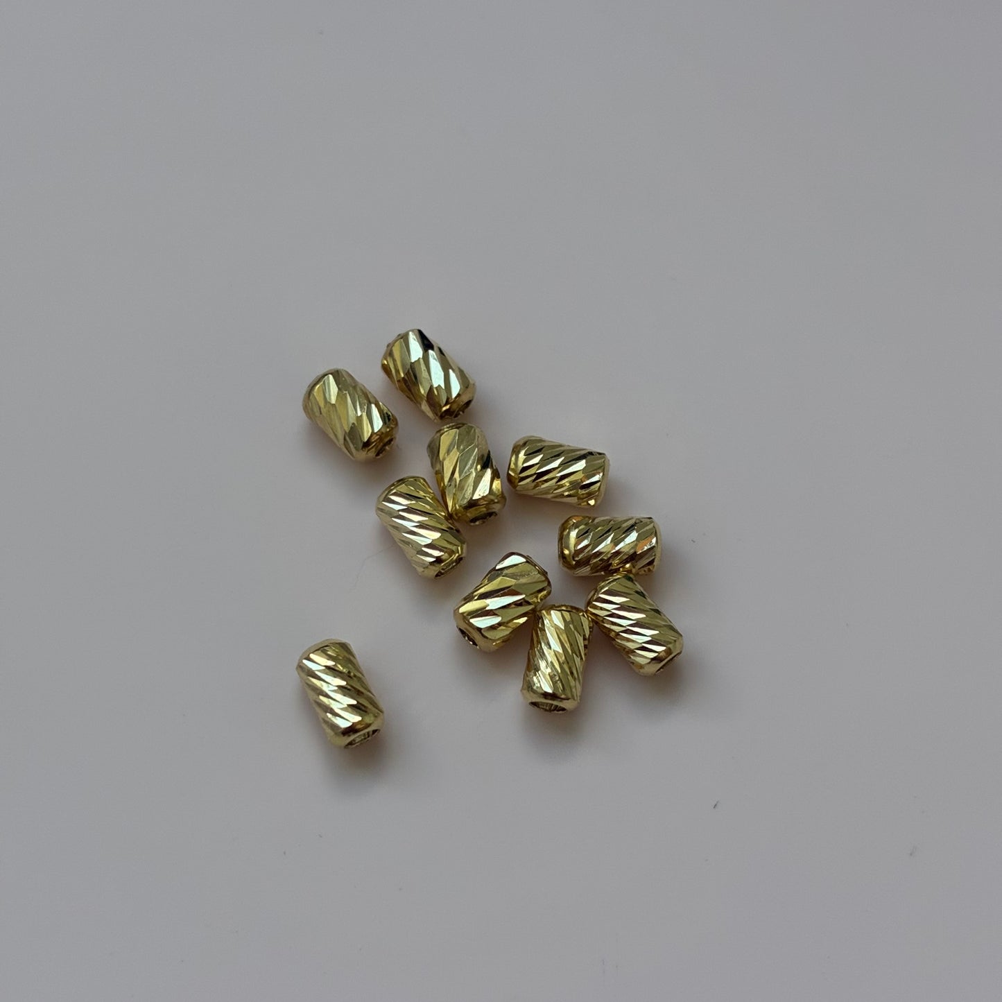 CILINDRO DIAMANTADO 3MM *5MM ORO AMARILLO 18K - 0,1GR
