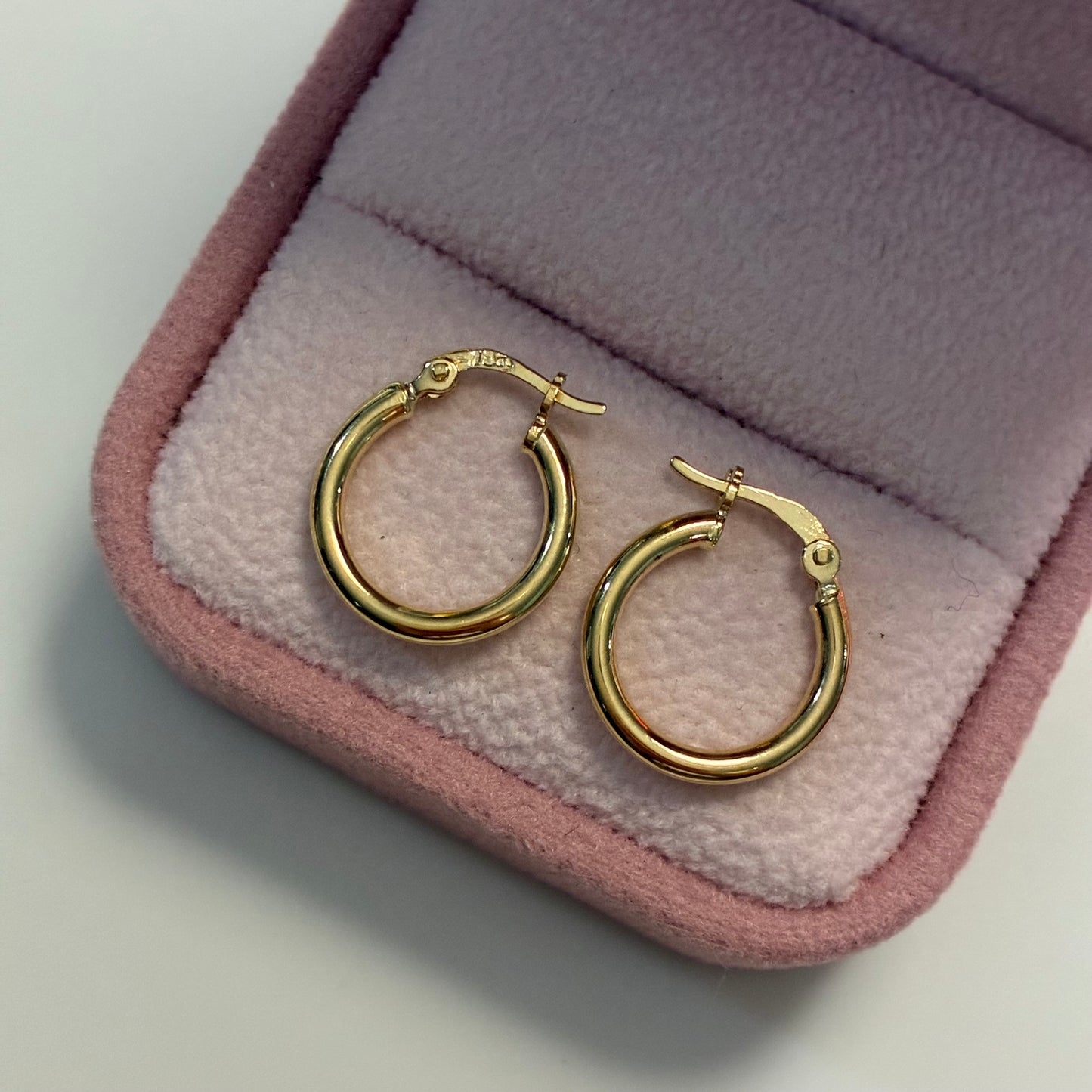CANDONGAS TUBULARES LISAS 1.1CM ORO AMARILLO COL 18K - 1,07GR (NG)