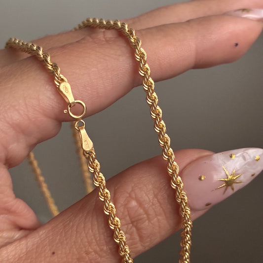 CADENA LAZO 2.5MM ORO AMARILLO ITALY 18K 50CM - 4,55GR