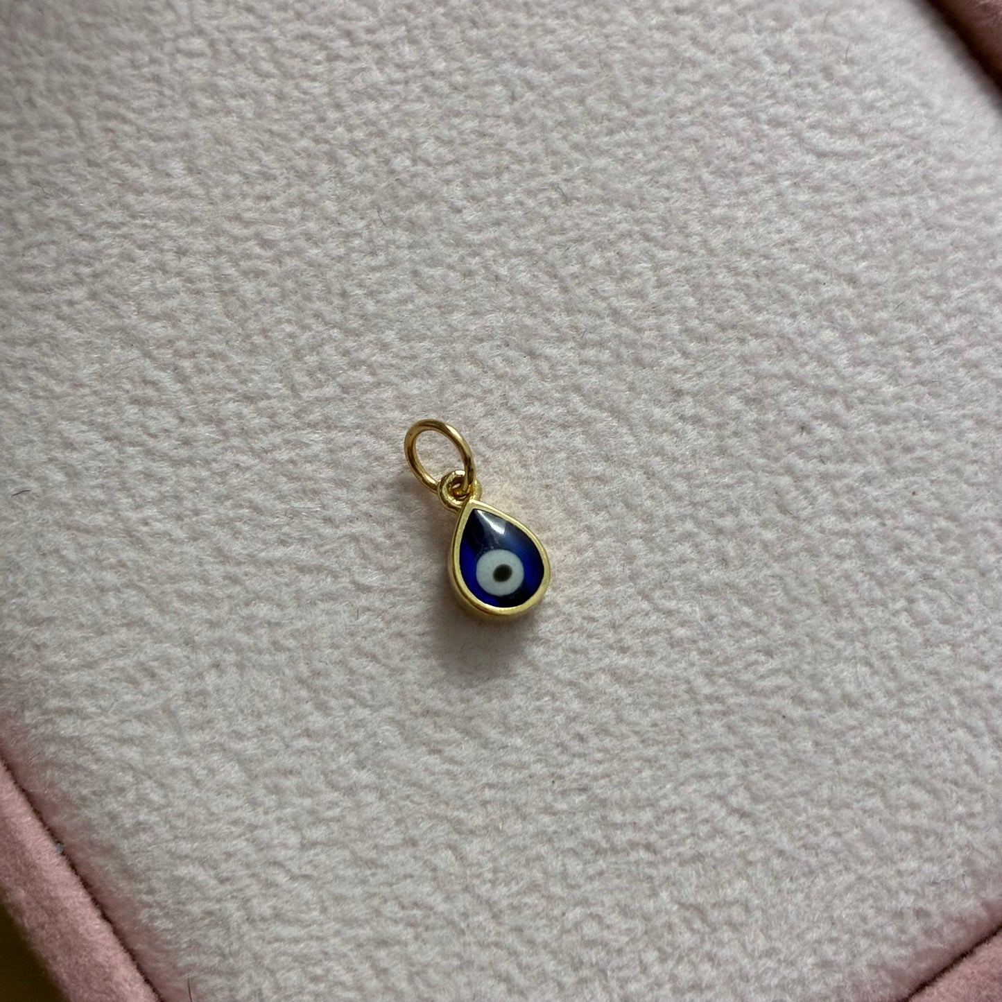DIJE OJO TURCO PROTECCION EN GOTA 1.2CM ORO AMARILLO ITALY ESP 18K - 0,4GR (IM)
