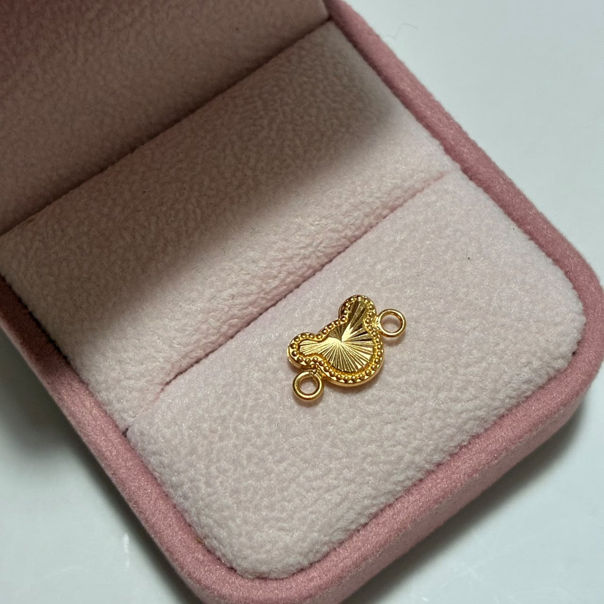HERRAJE MINNIE DIAMANTADO 1.2CM ORO AMARILLO COL 18K-0.39GR
