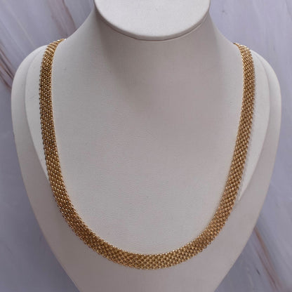 CADENA CHINA 60CM 8.4MM ORO AMARILLO ITALY 18K-11.5GR