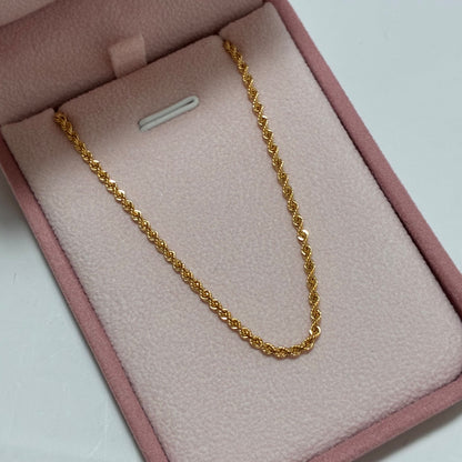 CADENA LAZO 60CM 2MM ORO AMARILLO ITALY 18K-3.55GR