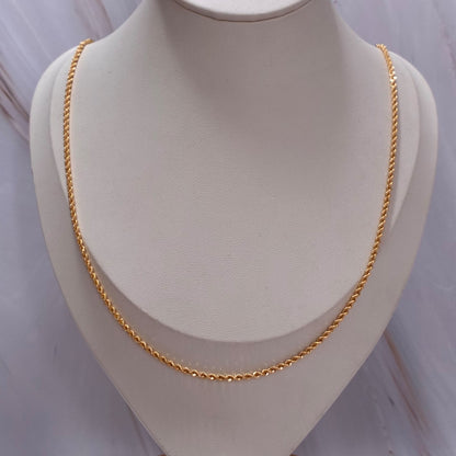 CADENA LAZO 60CM 2MM ORO AMARILLO ITALY 18K-3.55GR