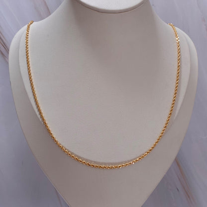 CADENA LAZO 60CM 2.1MM ORO AMARILLO ITALY 18K-3.62GR