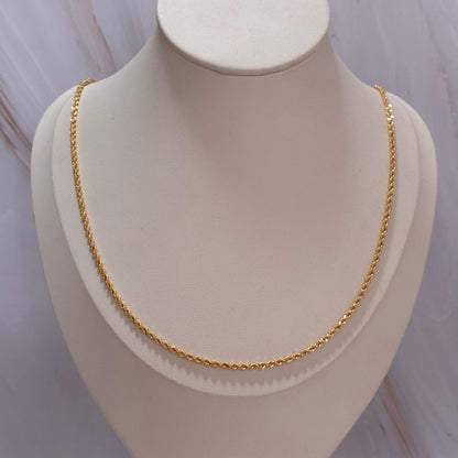 CADENA LAZO 60CM 2.1MM ORO AMARILLO ITALY 18K-3.74GR