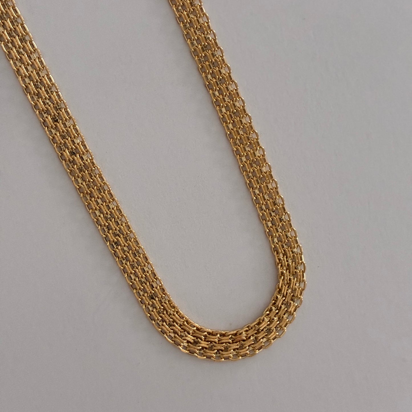 CADENA CHINA DOS CARRILES 4.5MM ORO AMARILLO ITALY 18K 45CM - 5,94GR