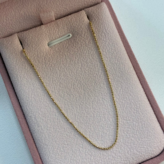 CADENA MINI MILITAR 0.9MM ORO AMARILLO ITALY 18K 40CM - 1,71GR (IF)