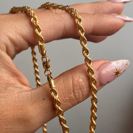 CADENA LAZO 3.5MM ORO AMARILLO ITALY 18K 60CM - 8,34GR