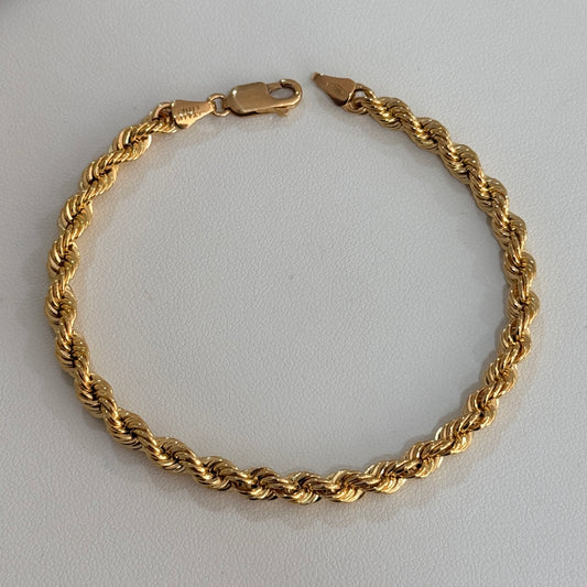 PULSO LAZO 4.4MM ORO AMARILLO ITALY 18K - 19.5CM 4,66GR