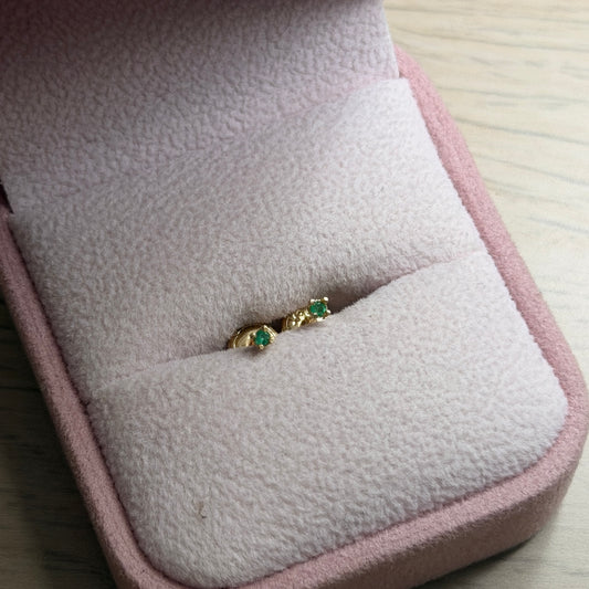 TOPOS ESMERALDA NATURAL 1.5MM ORO AMARILLO COL 18K - 0,48GR
