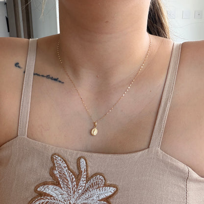 CADENA MINI CRISPETA 0.9MM 45CM + DIJE VIRGEN DE GUADALUPE DESTELLOS ORO AMARILLO 18K 0,68GR (NF)