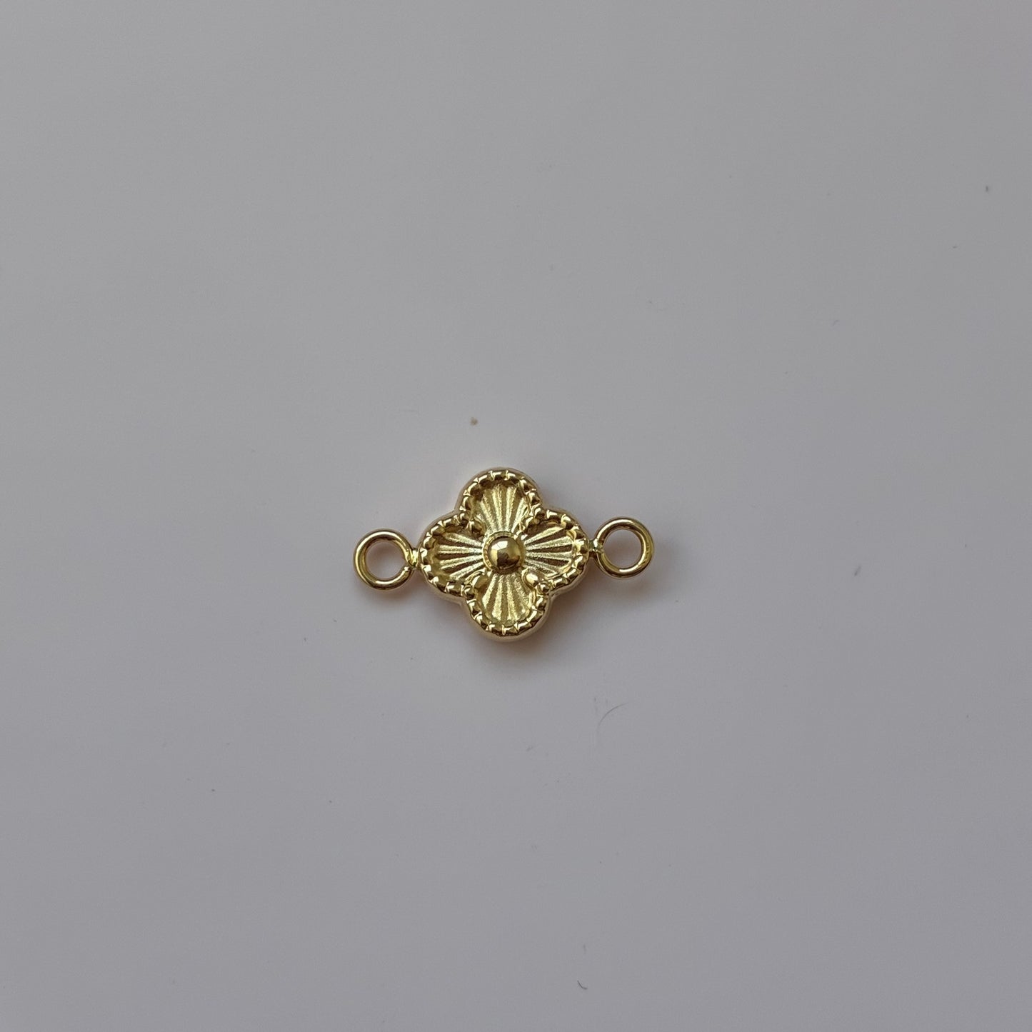 DIJE PARA PULSERA TREBOL DIAMANTADO 1CM ORO AMARILLO 18K - 0,44GR