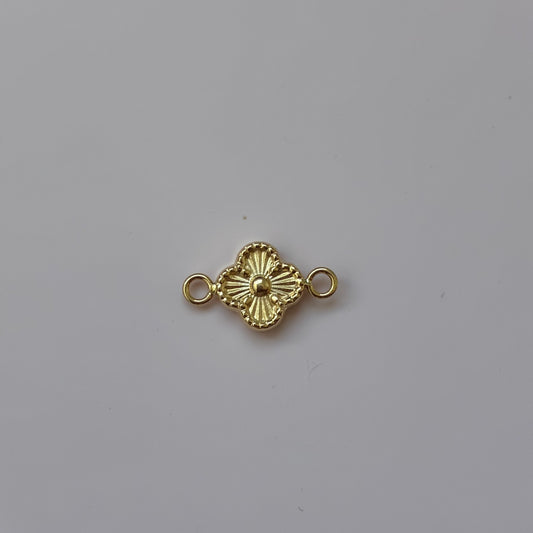DIJE PARA PULSERA TREBOL DIAMANTADO 1CM ORO AMARILLO 18K - 0,44GR