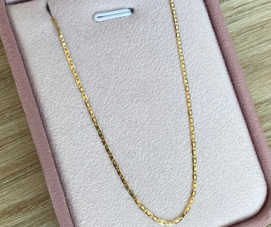 CADENA TEJIDO PLANO 1.2MM ORO AMARILLO ITALY 18K 50CM - 1.63GR (IJ)