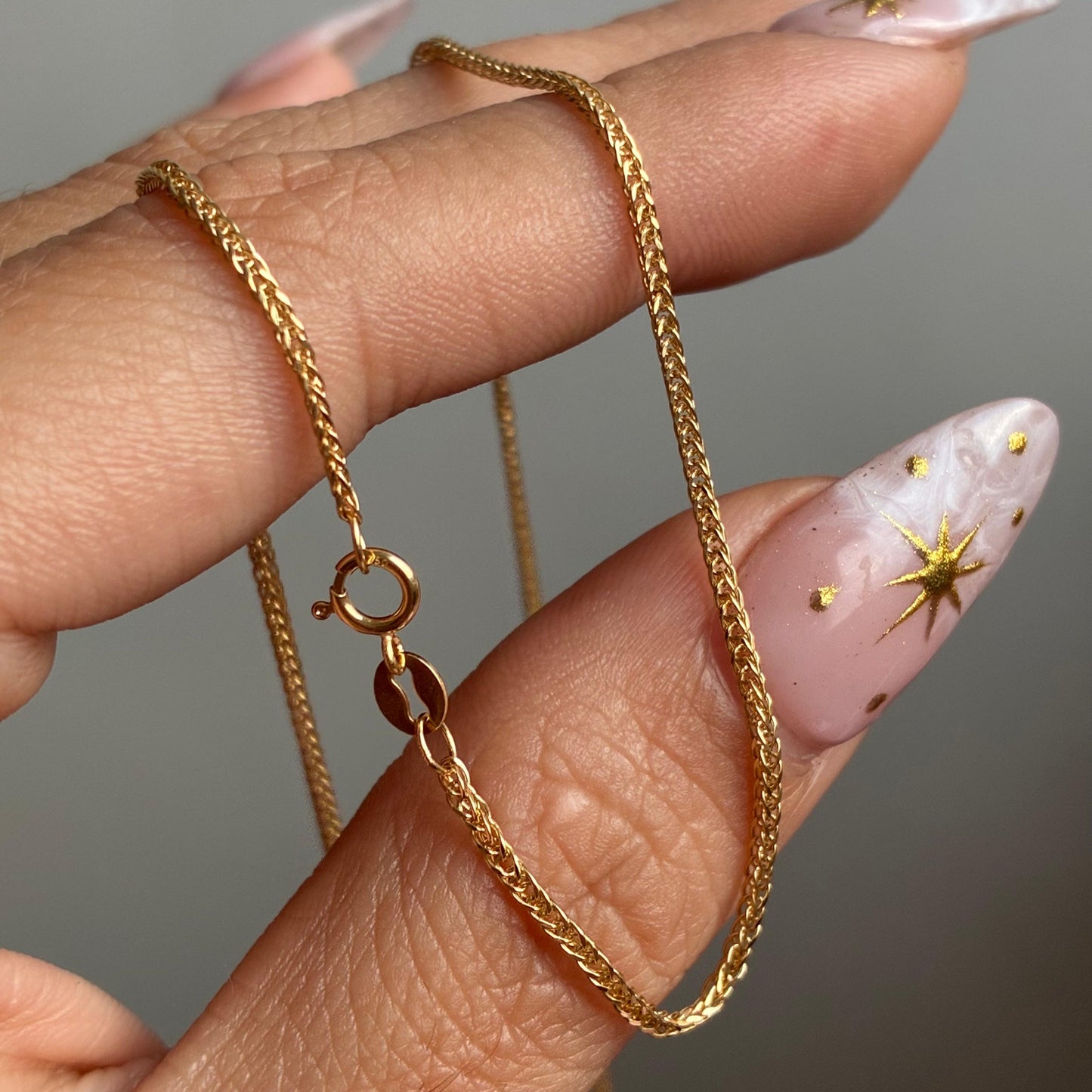 CADENA MINI FRANCO 1.5MM ORO AMARILLO ITALY 18K 45CM - 1,43GR