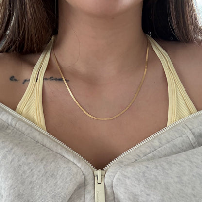 CADENA CHINA DIAMANTADA 2MM ORO AMARILLO ITALY 18K 50CM - 3,06GR