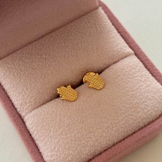 TOPOS MANO HAMSA BORDADOS 7MM ORO AMARILLO 18K - 0,56GR