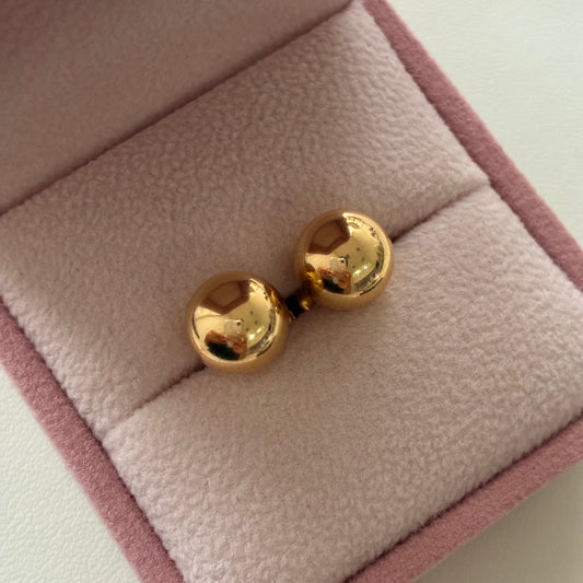 TOPOS BOLA LISA 9MM ORO AMARILLO 18K - 1,22GR
