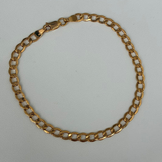 PULSERA CUBANA 4.5MM ORO AMARILLO ITALY 18K - 20,5CM 3,8GR *PP*