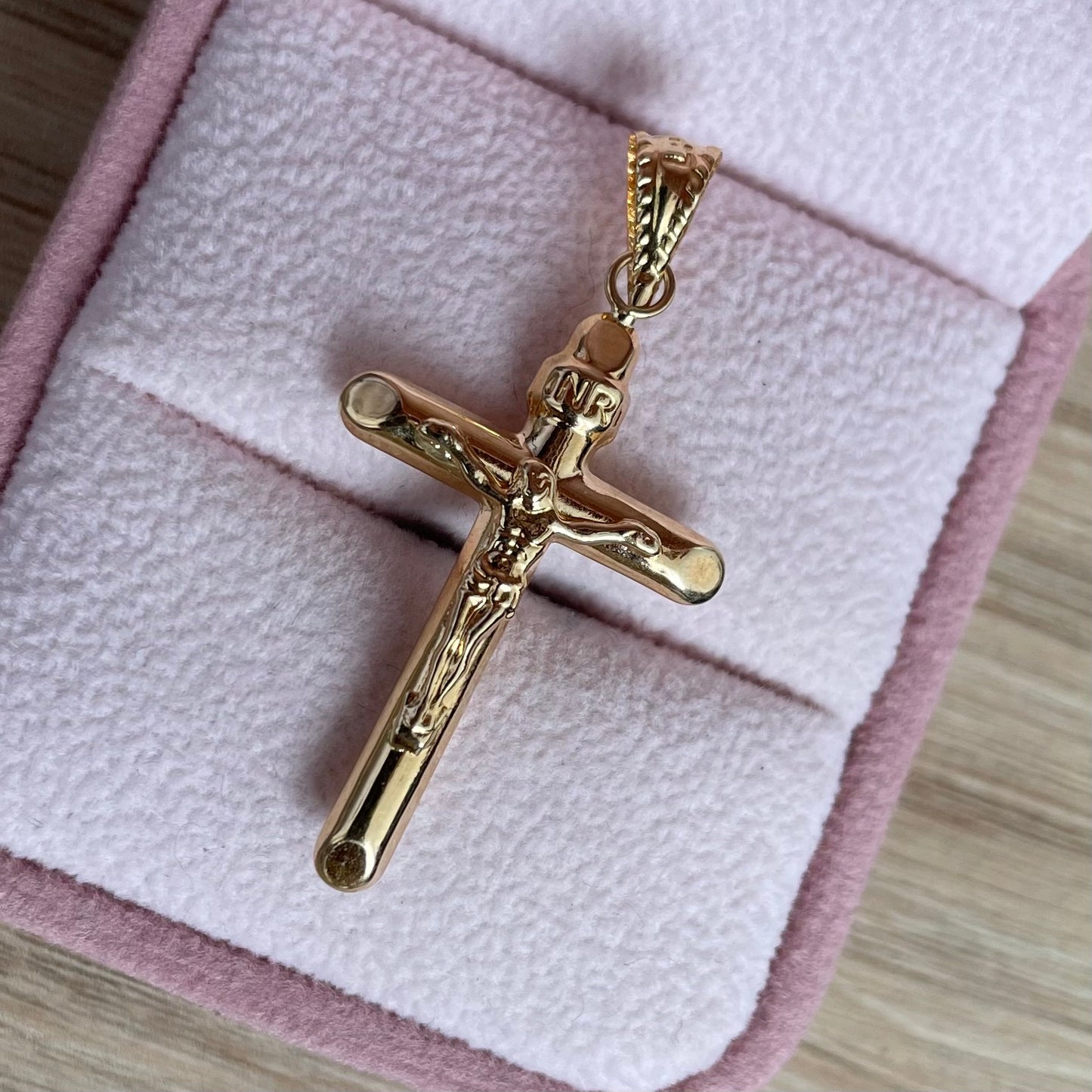 DIJE CRUZ LISA 4CM ORO AMARILLO COL 18K - 1,55GR (NG)
