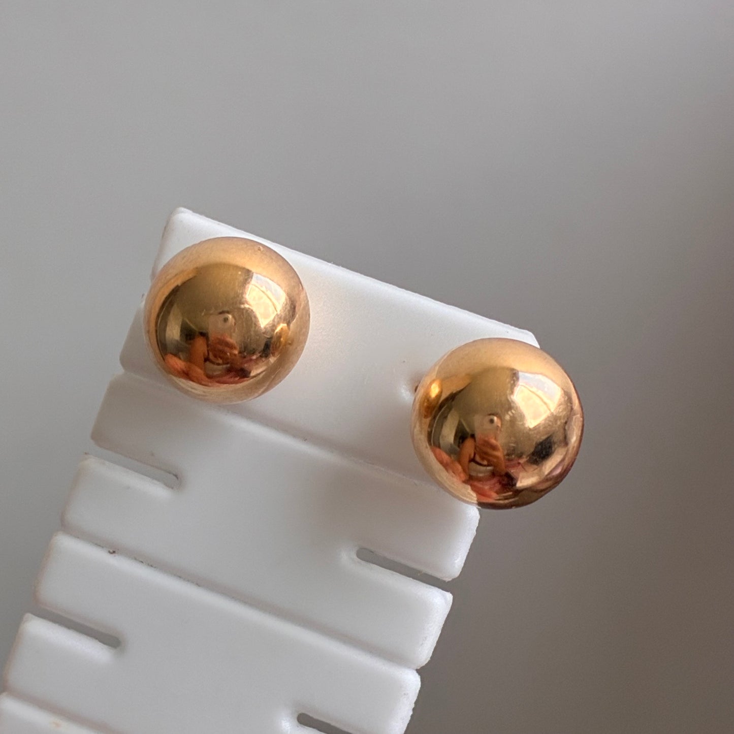 TOPOS BOLA LISA 10MM ORO AMARILLO 18K - 1,48GR