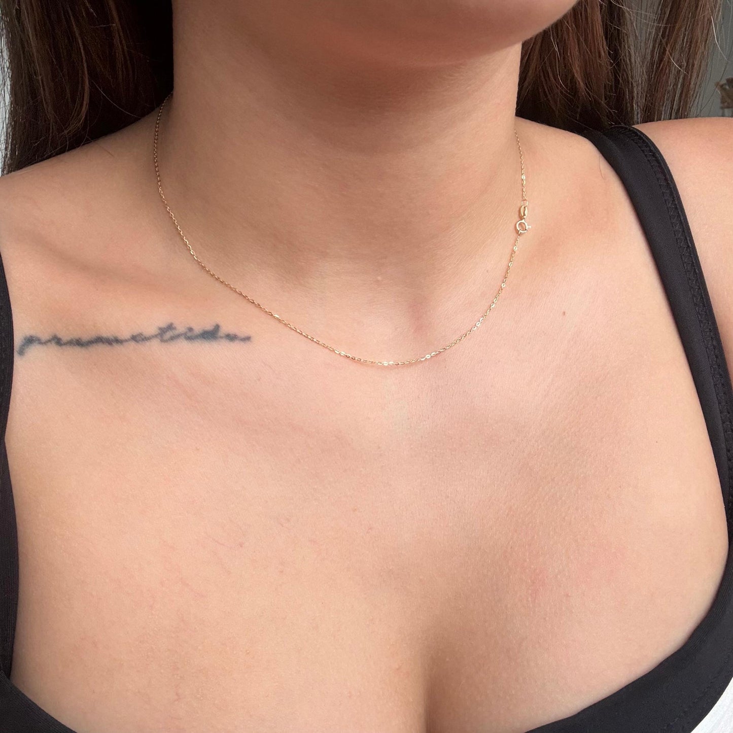 CADENA MINI ROLON 1MM ORO AMARILLO ITALY 18K 40CM - 1,01GR