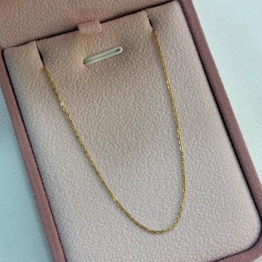 CADENA MINI ROLON 0.6MM ORO AMARILLO ITALY 18K 40CM - 1,04GR (IF)