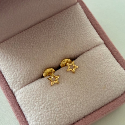 TOPOS SILUETA ESTRELLA  5MM ORO AMARILLO 18K - 0,54GR