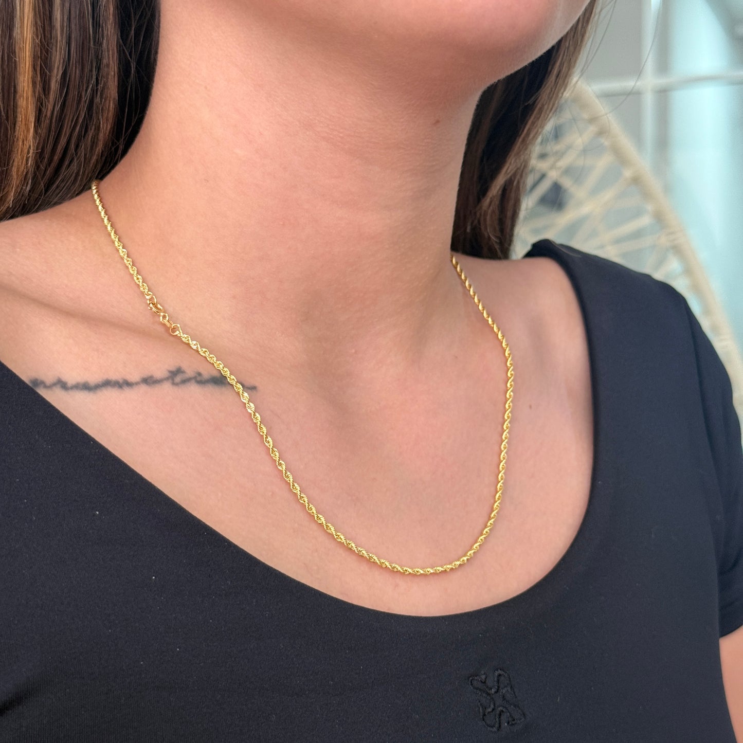 CADENA LAZO 2,1MM ORO AMARILLO ITALY 18K - 50CM 2,13GR