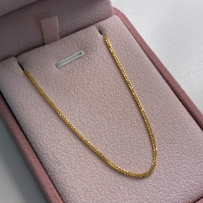 CADENA MINI FRANCO DIAMANTADA 1.4MM ORO AMARILLO ITALY 18K 45CM - 2,86GR (IJ)