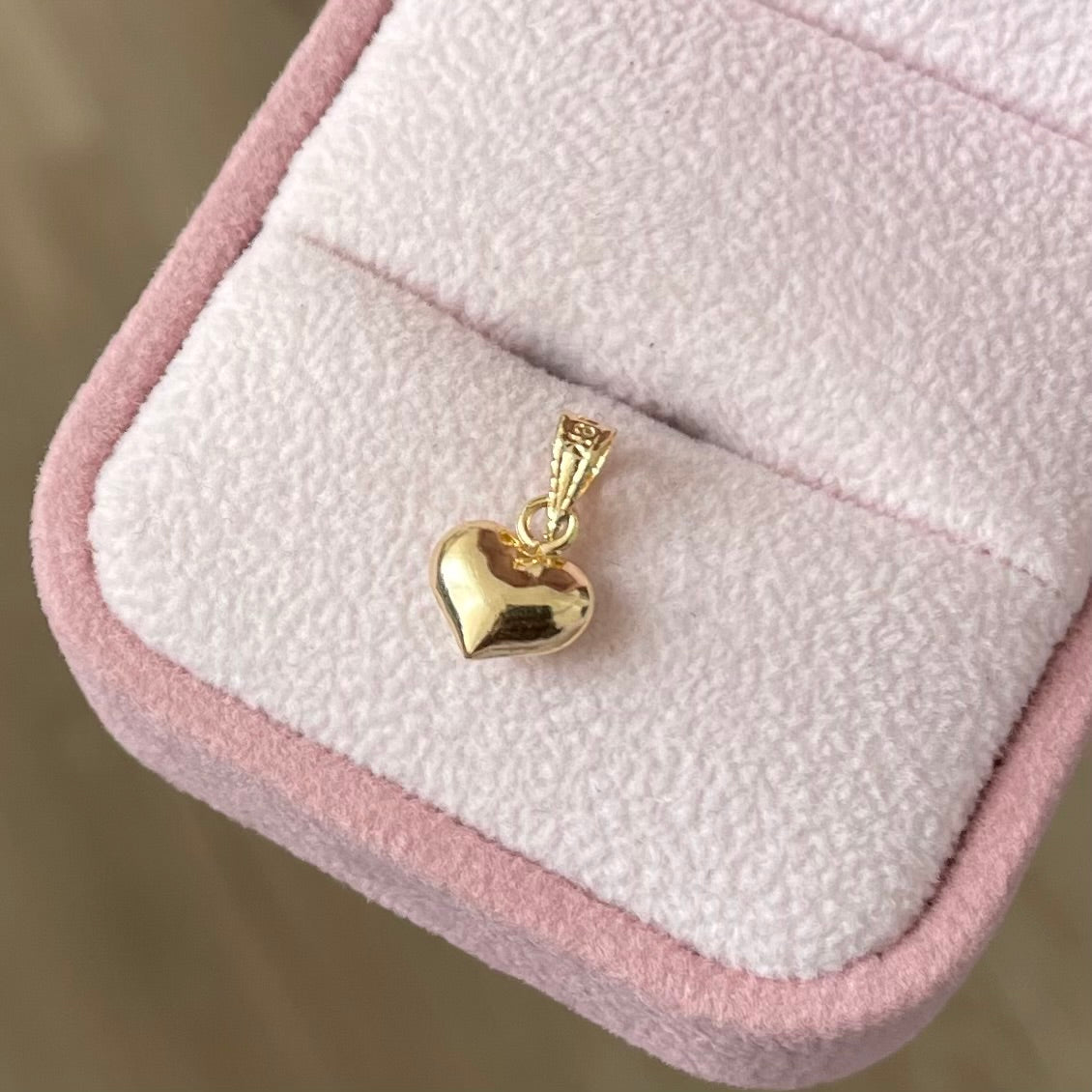 DIJE CORAZON INFLADO LISO 1,20CM ORO AMARILLO COL 18K - 0,25GR
