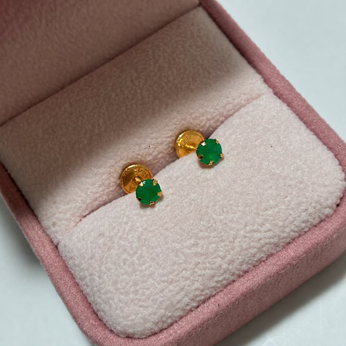 TOPOS ESMERALDA 4MM ORO AMARILLO COL 18K-0.53GR