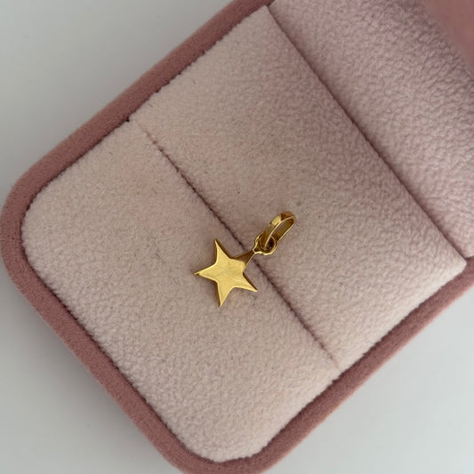 DIJE ESTRELLA LISA 1.5CM ORO AMARILLO COL 18K - 0,75GR (NA)