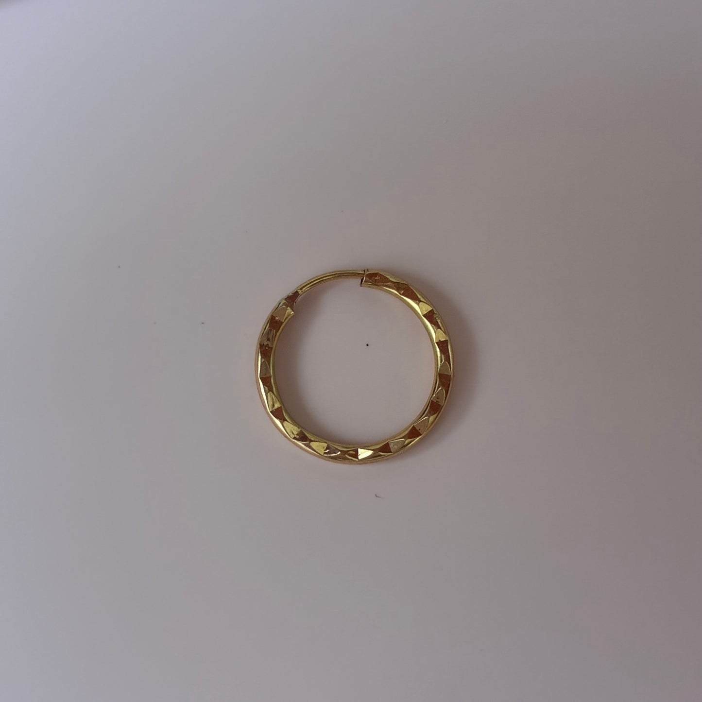 CANDONGA IMPERDIBLE DIAMANTADA 1.0CM ORO AMARILLO 18K - 0,28GR *PIERCING*