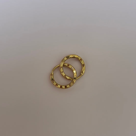 CANDONGAS IMPERDIBLES DIAMANTADAS 0.8CM ORO AMARILLO 18K - 0,39GR