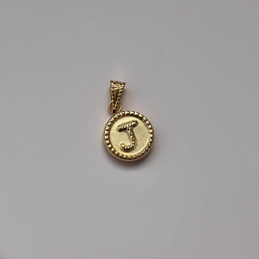 DIJE LETRA J REDONDO BORDEADO 1,7CM ORO AMARILLO 18K - 0,58GR