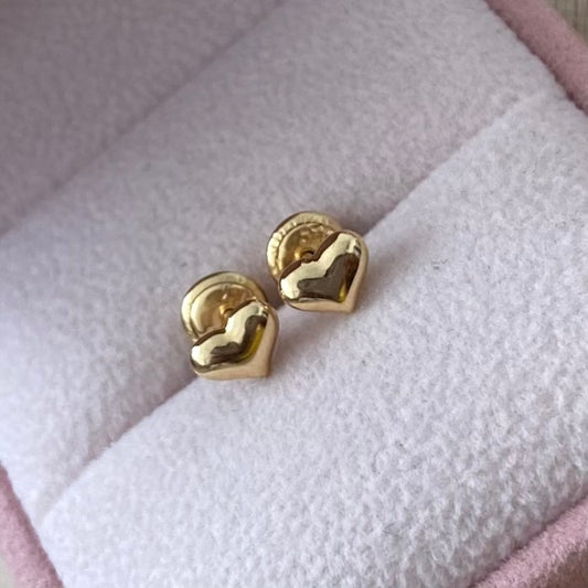 TOPOS CORAZON INFLADO LISO 6MM ORO AMARILLO COL 18K - 0,58GR (NG)